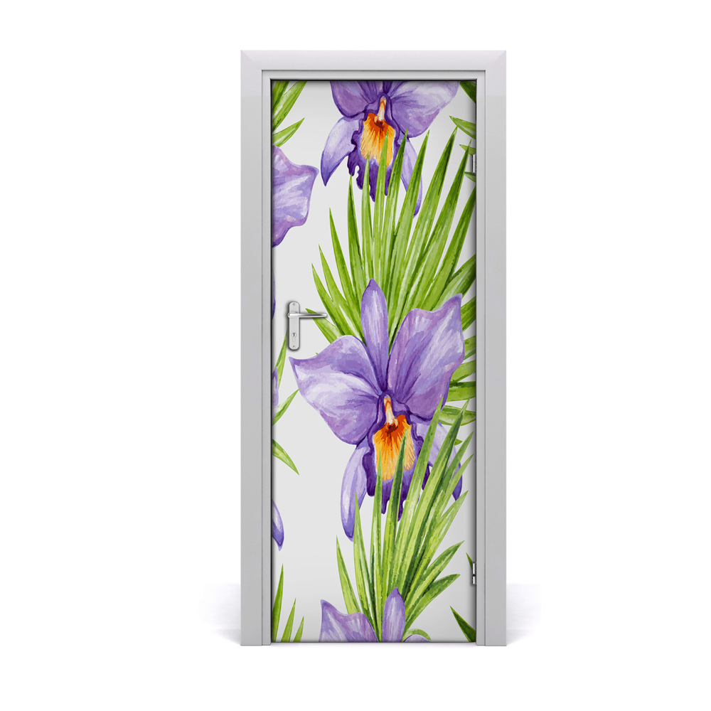 Ajtó tapéta Pálma orchidea