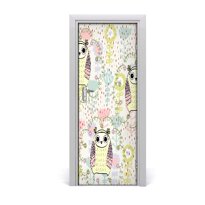 Ajtó tapéta Baglyok