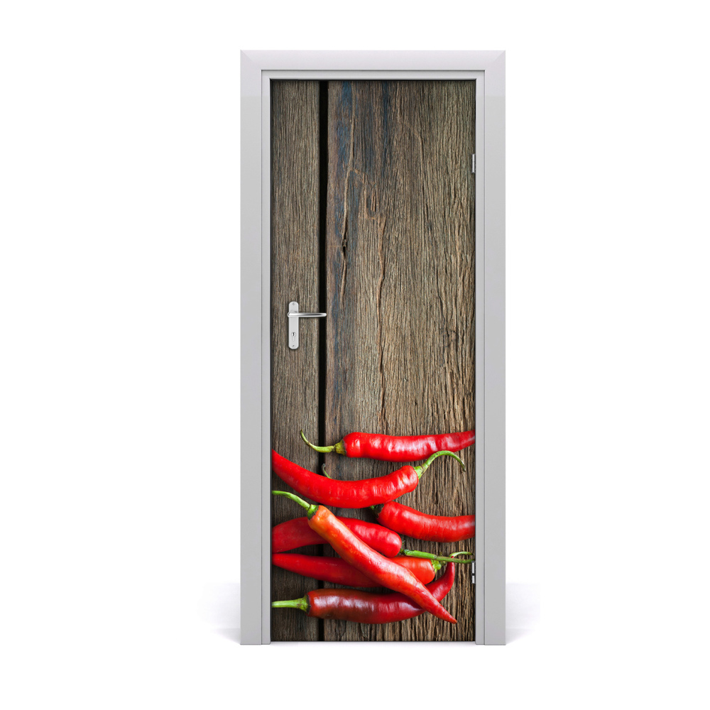 Poszter tapéta ajtóra Chili paprika