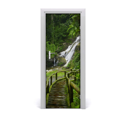 Fotótapéta ajtóra Erdei vízesés