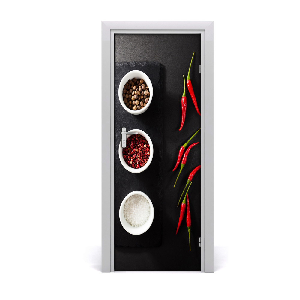 Poszter tapéta ajtóra Paprika fűszerek