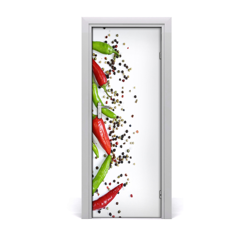Ajtó tapéta Paprika fűszerek