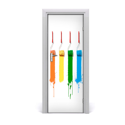 Ajtóposzter Színes festőhengerek