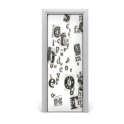 Ajtó méretű poszter Elszórtan kivágott betűk