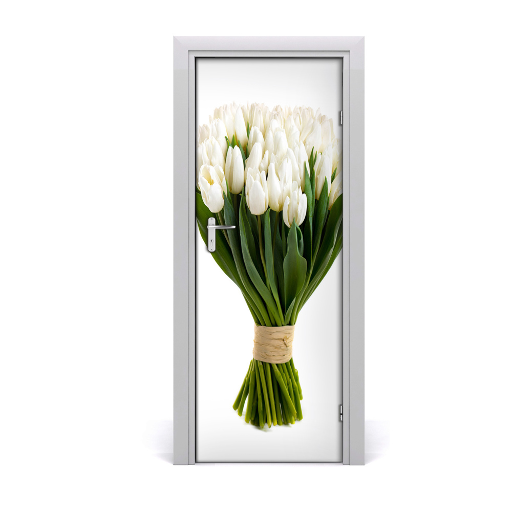 Ajtóposzter Fehér tulipánok