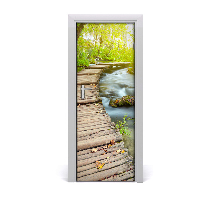 Poszter tapéta ajtóra Út az erdőben a vízhez