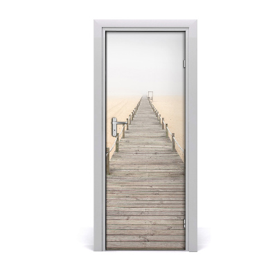 Ajtómatrica Fából készült ösvény a tengerparton