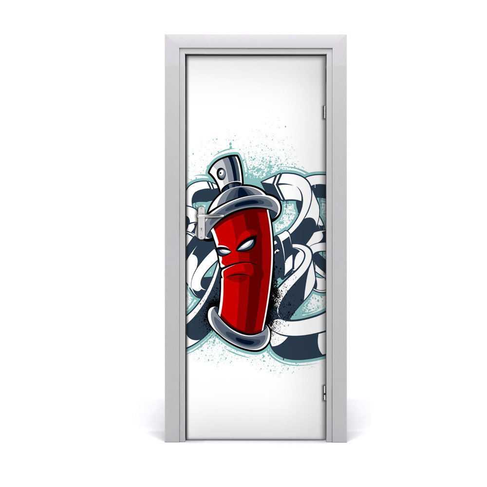 Ajtóposzter Graffiti piros spray festék