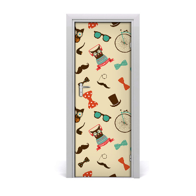 Poszter tapéta ajtóra Bagoly kerékpáros szemüveg