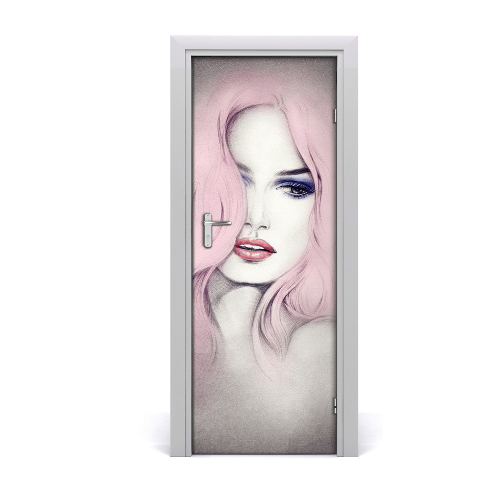 Poszter tapéta ajtóra Absztrakt nő