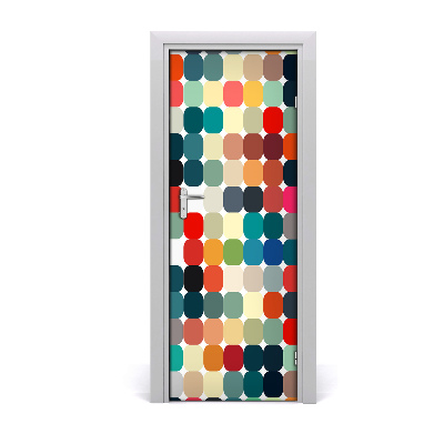 Ajtó méretű poszter Geometriai retro háttér