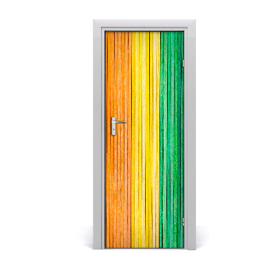 Ajtóposzter öntapadós Színes függőleges csíkok