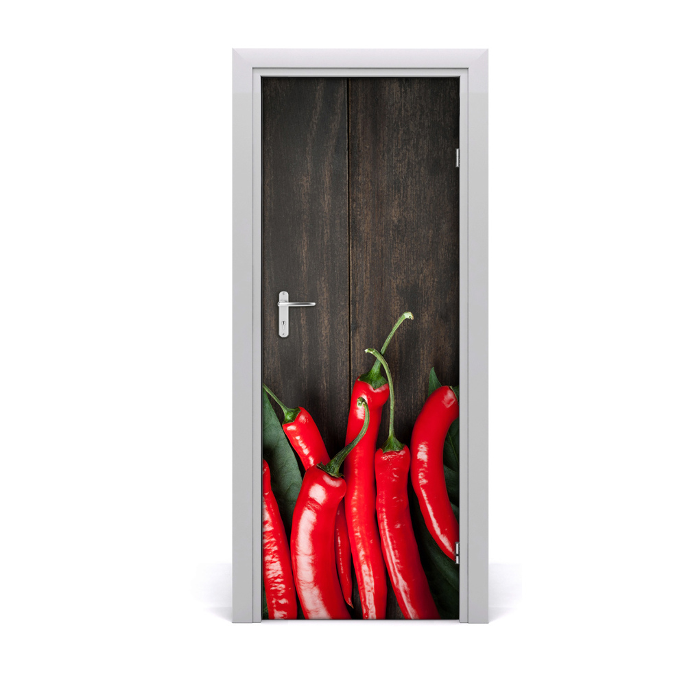 Fotótapéta ajtóra Csili paprika