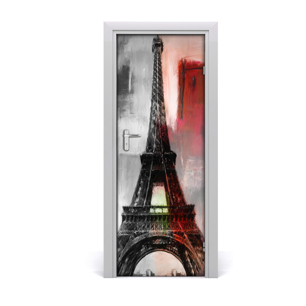 Poszter tapéta ajtóra Eiffel-torony grafika