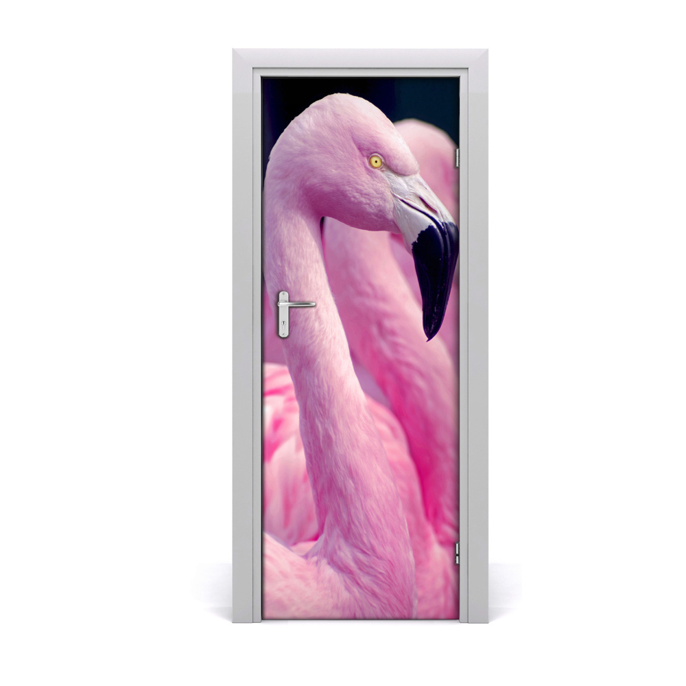 Fotótapéta ajtóra Flamingók