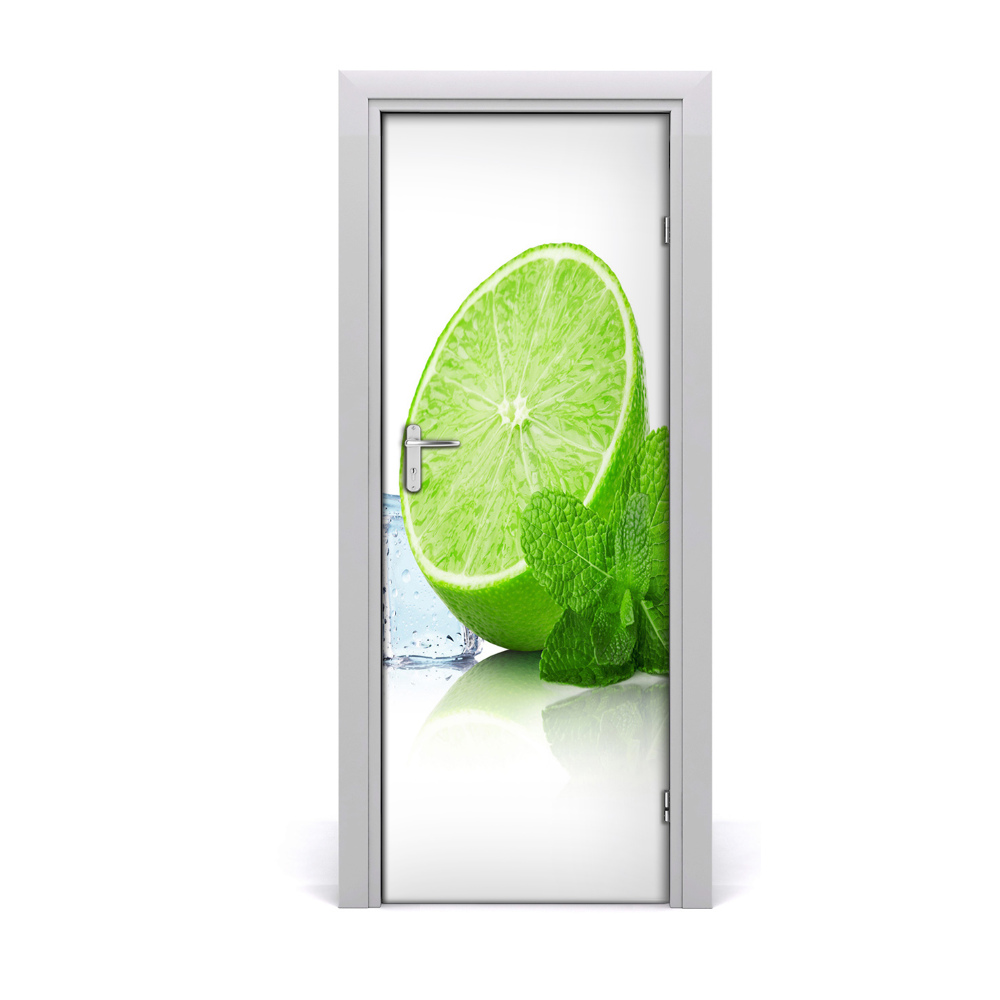 Fotótapéta ajtóra Lime jégmenta