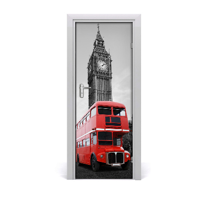 Ajtó tapéta Red Big Ben busz