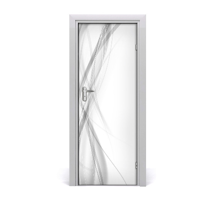 Ajtóposzter öntapadós Szürke hullámok