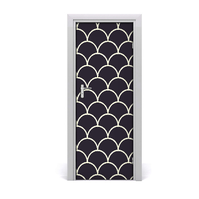 Ajtóposzter öntapadós Fekete hal pikkelyei