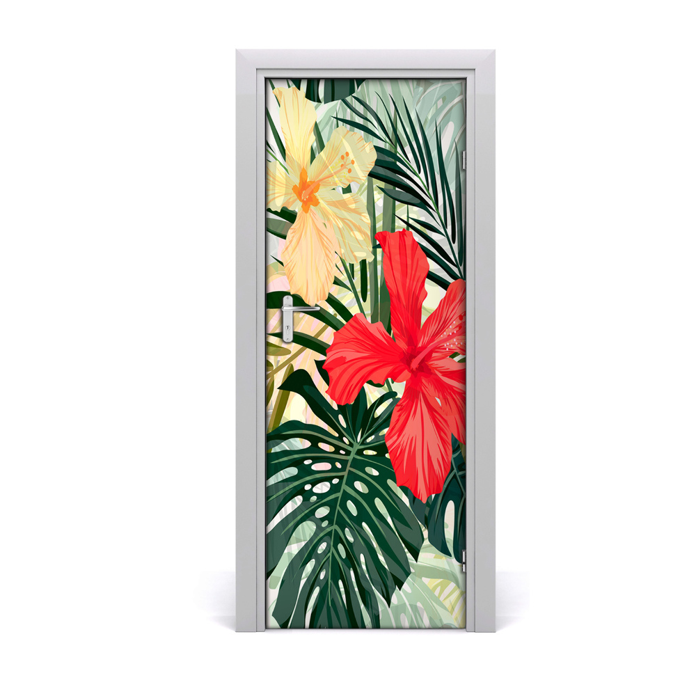 Ajtó tapéta Hawaii virágok