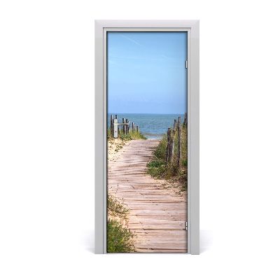 Poszter tapéta ajtóra Út a tengerpartra a dűnék között