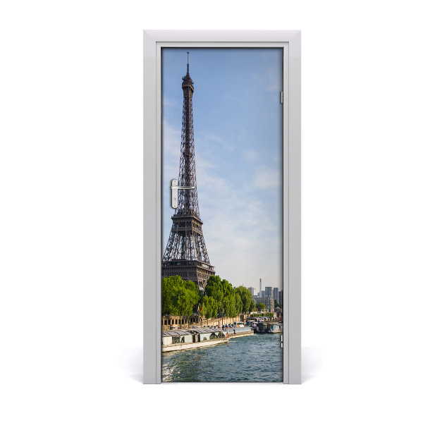 Ajtóposzter öntapadós Eiffel-torony a Szajnán