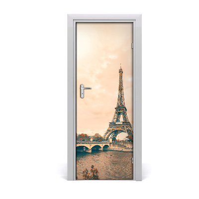 Ajtó méretű poszter Eiffel-torony szépia