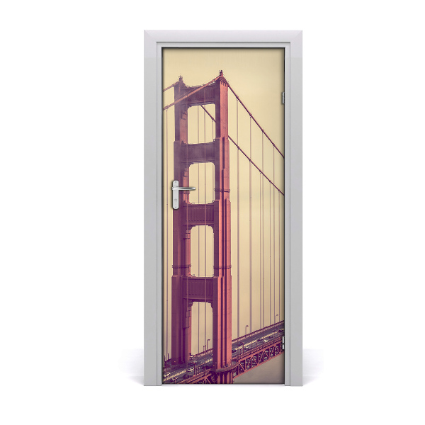 Poszter tapéta ajtóra Híd San Francisco ködében