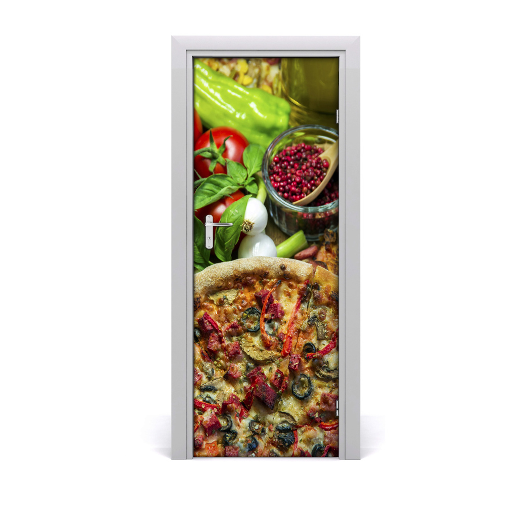Ajtó tapéta Finom pizza