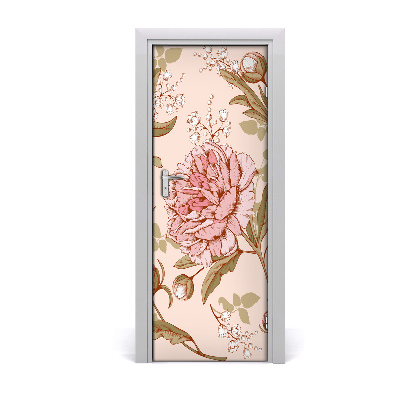 Fotótapéta ajtóra Por pünkösdi rózsa