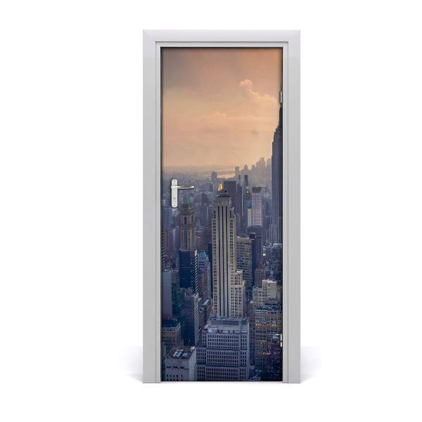 Ajtó tapéta Manhattan New York-i köd