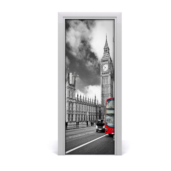 Poszter tapéta ajtóra Fekete-fehér Big Ben