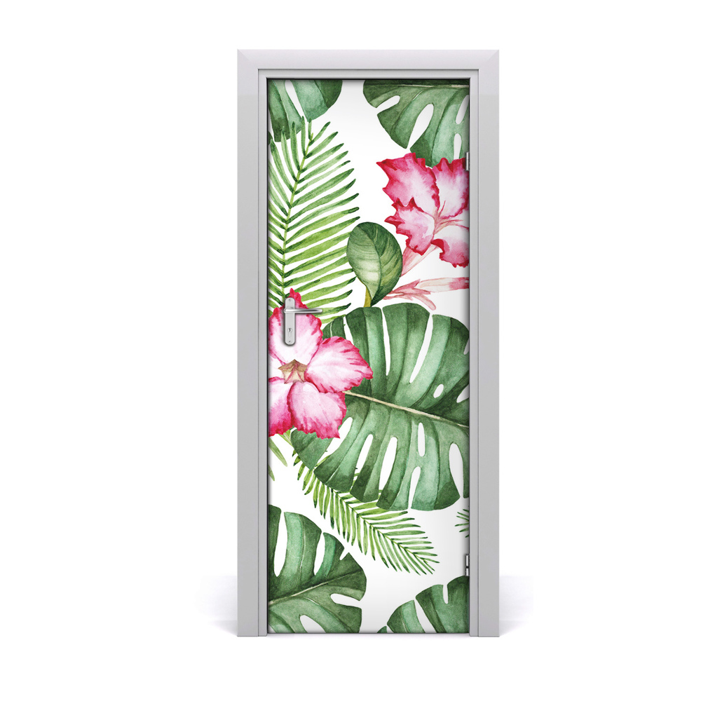 Ajtóposzter Hawaii levelek és virágok