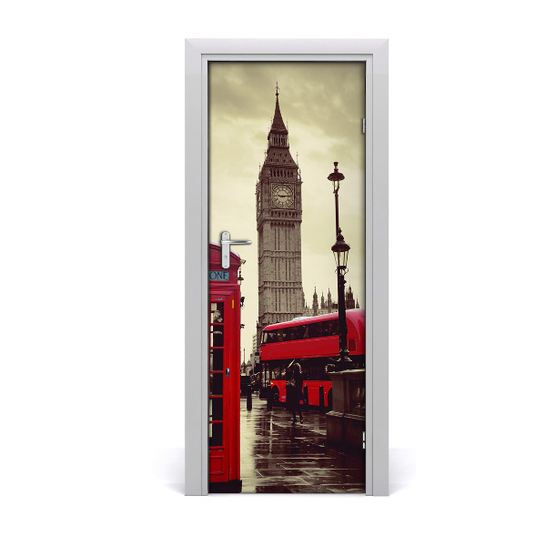 Fotótapéta ajtóra Big Ben London busz