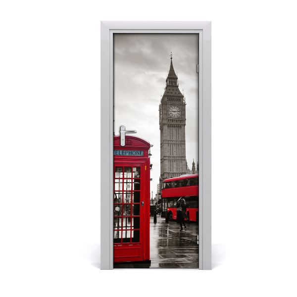 Ajtómatrica Big Ben London piros buszfülke