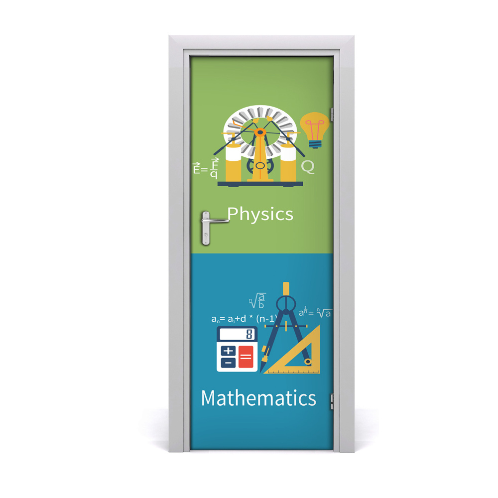 Ajtóposzter Iskolai tantárgyak Matematika és fizika