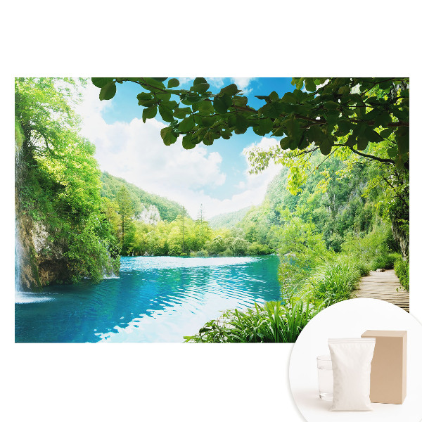 Nem szőtt tapéta Erdők, vízesések, tó