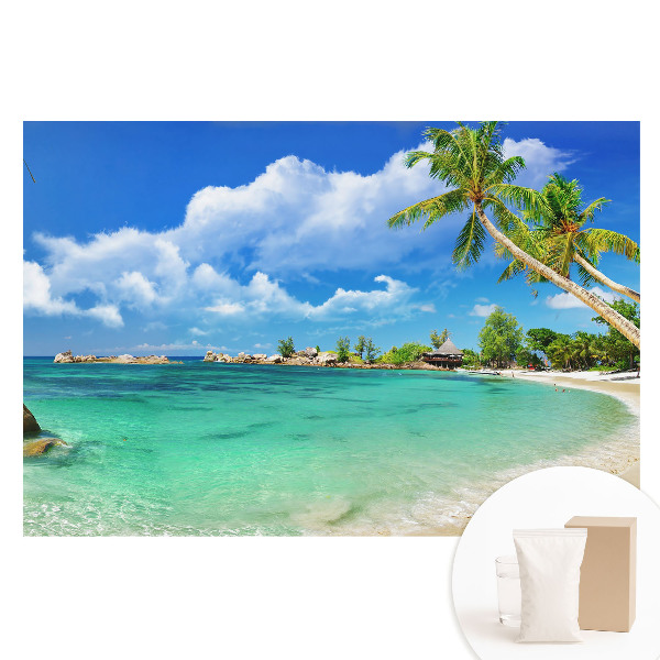 Nem szőtt anyagra nyomtatott fotótapéta Egzotikus tengerparti pálmafák zöldje