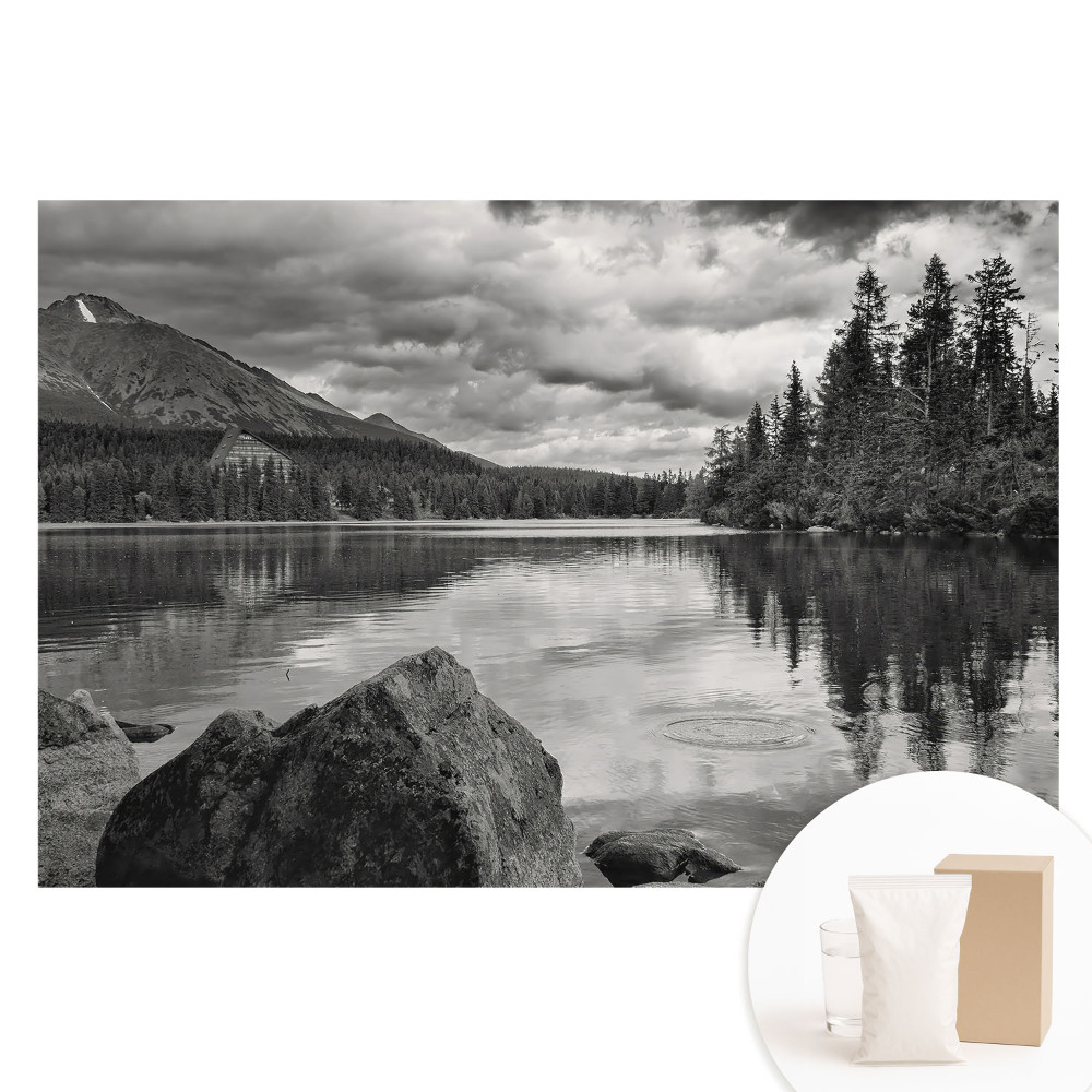 Nem szőtt anyagra nyomtatott fotótapéta Hegyi táj tófák