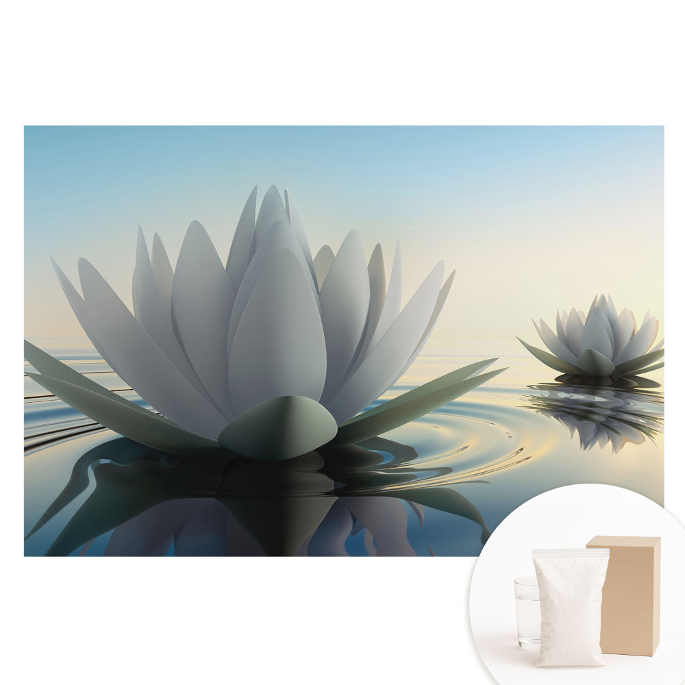 Fotótapéta nem szőtt anyagon Finom tavirózsák vízi harmóniája