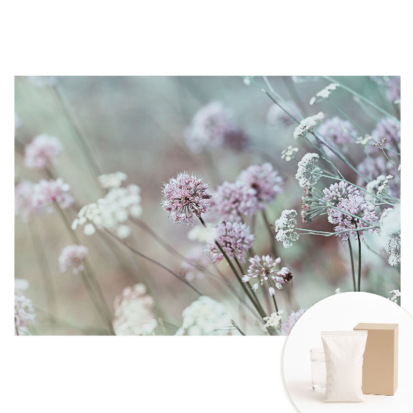 Fotótapéta nem szőtt anyagon Pasztell virágok természetes háttérben