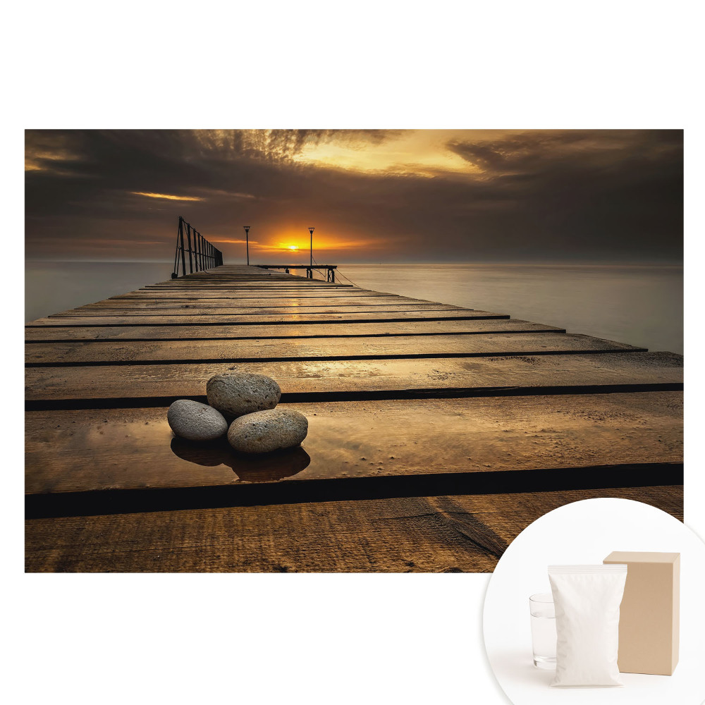 Nem szőtt tapéta Naplemente Híd Harmonikus Béke
