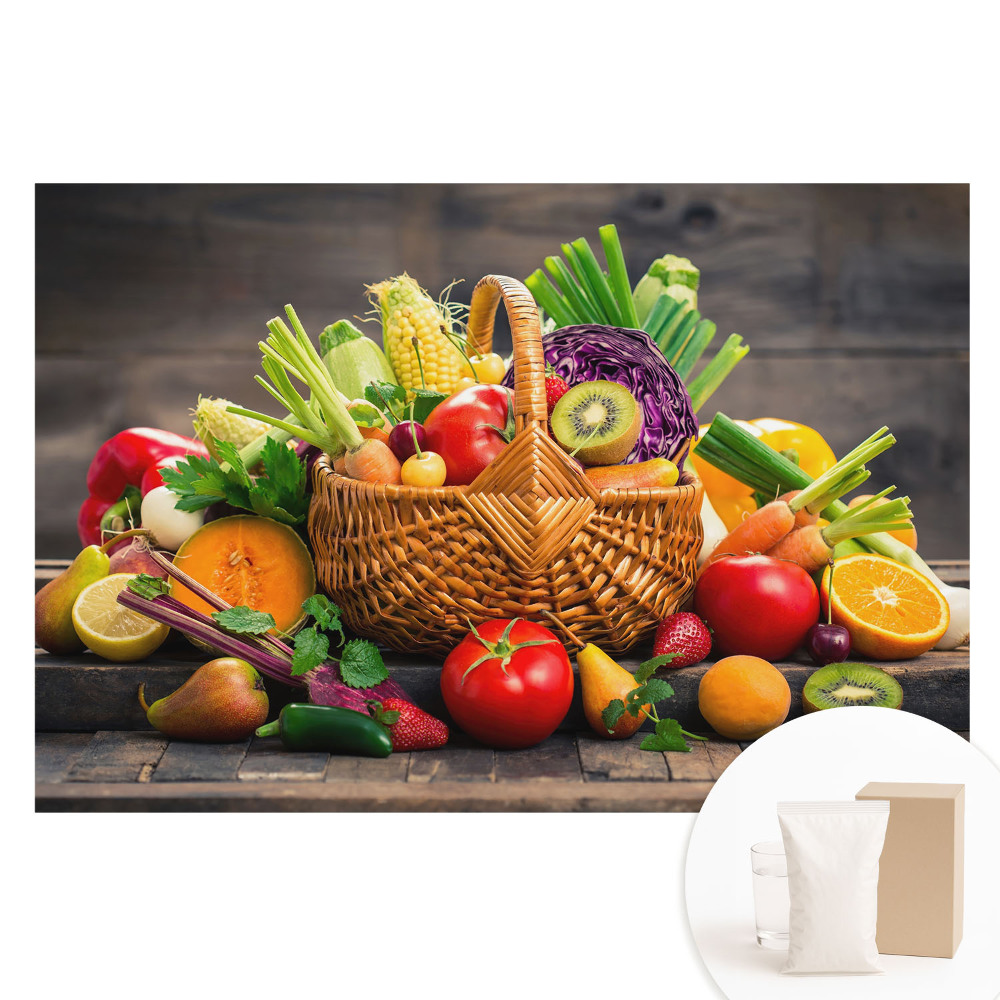 Nem szőtt fotótapéta Egy kosár tele természettel