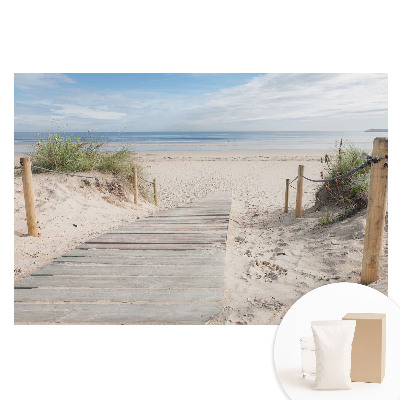 Nem szőtt tapéta Bejárat a dűnék között elterülő strandra mintával