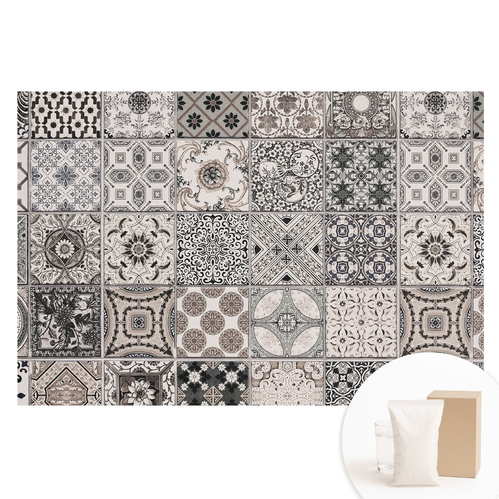 Nagyméretű fotótapéta a falra Klasszikus mintázatú csempék