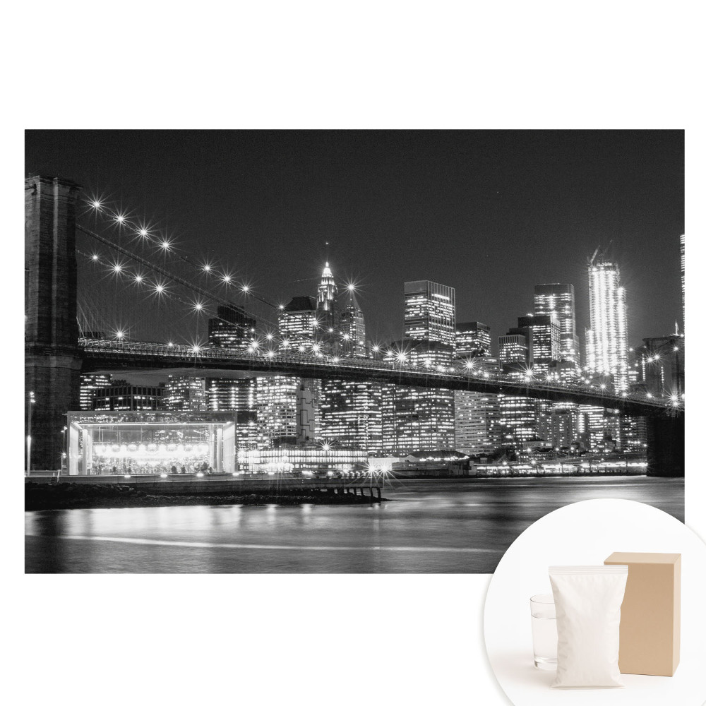 Nem szőtt tapéta Az éjszakai város, lenyűgöző panoráma