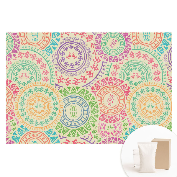 Nem szőtt fotótapéta Bohém stílusú mandalák pasztell színekben