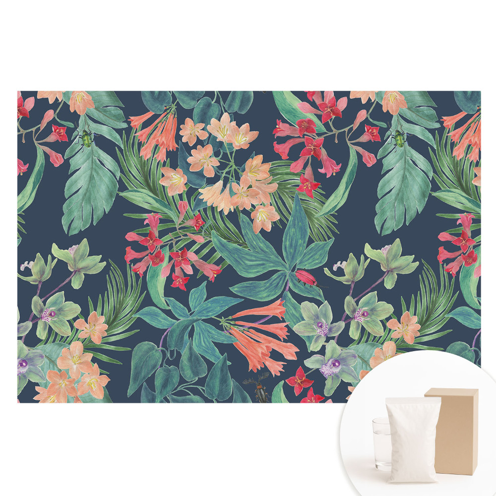 Fotótapéta nem szőtt anyagon Egzotikus növények, elegáns színek