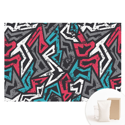 Friss energiájú geometrikus graffiti mintás nem szőtt tapéta