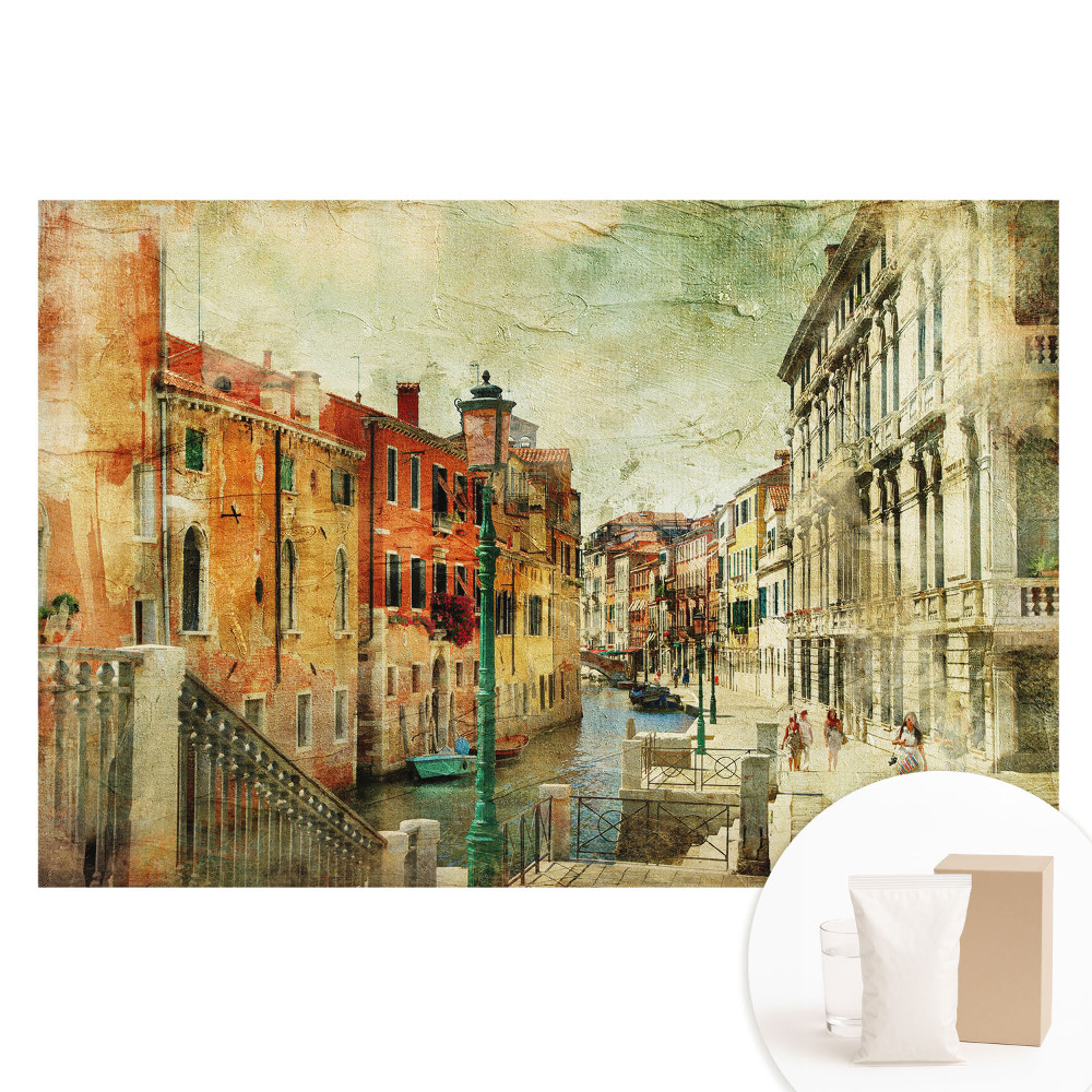 Nem szőtt anyagra nyomtatott fotótapéta Nosztalgia bájos utcái